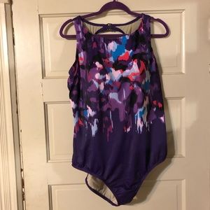 NWT Swimsuits for All Purple One Piece Swimsuit